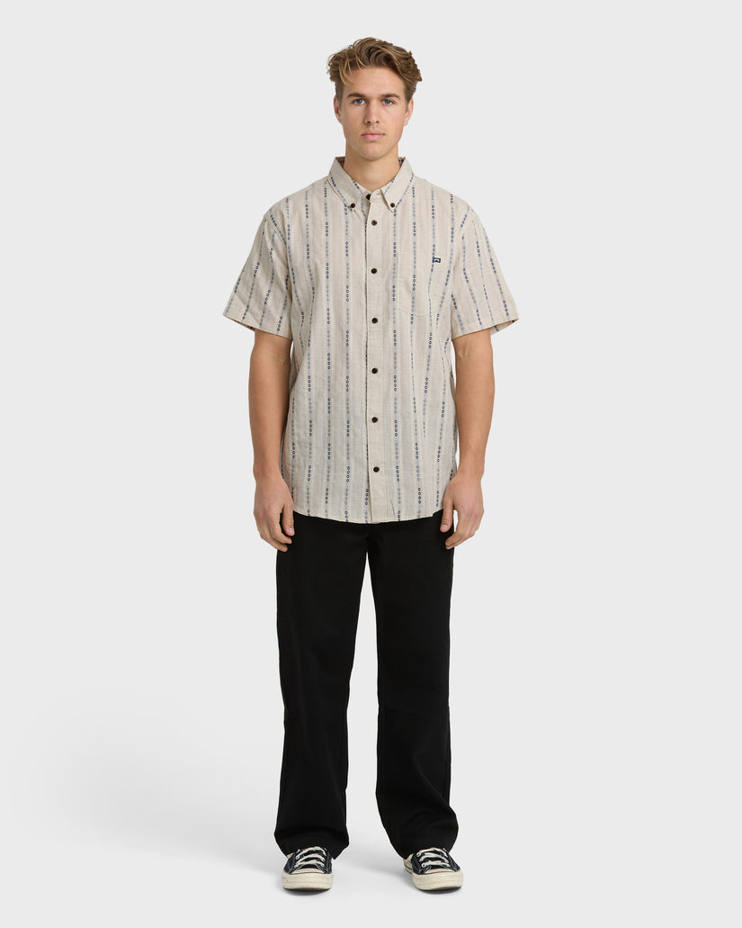 BILLABONG ALL DAY JACQUARD SS WOVEN STN-STONE L