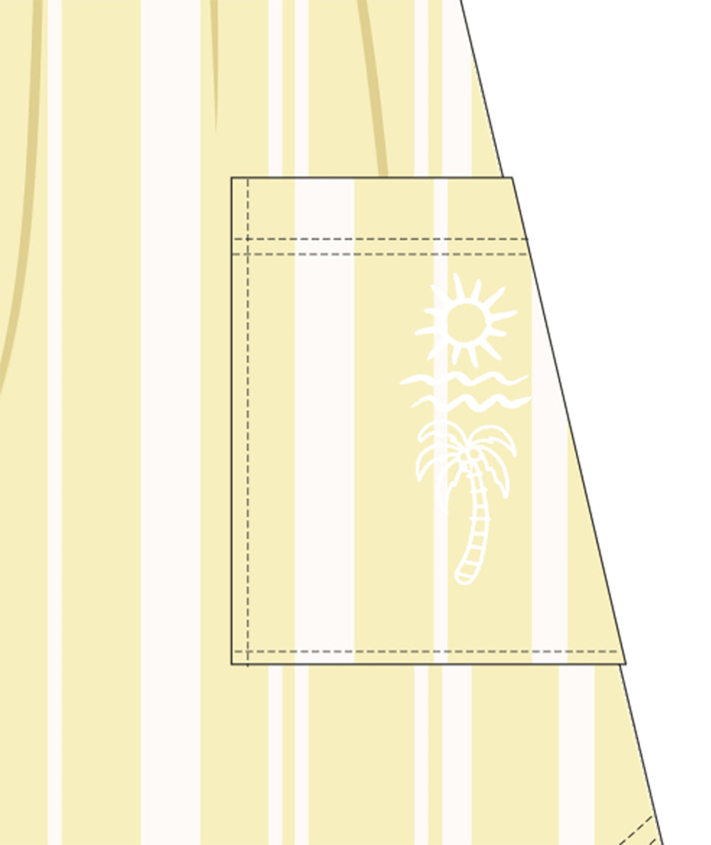 TANK STREAM GIRLS DRESS - OCEAN SHORES LEMON/WHITE STRIPE 2