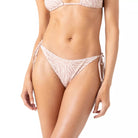ROXY WILD THING TIE SIDE CHEEKY C61-CAMEL/IVORY L
