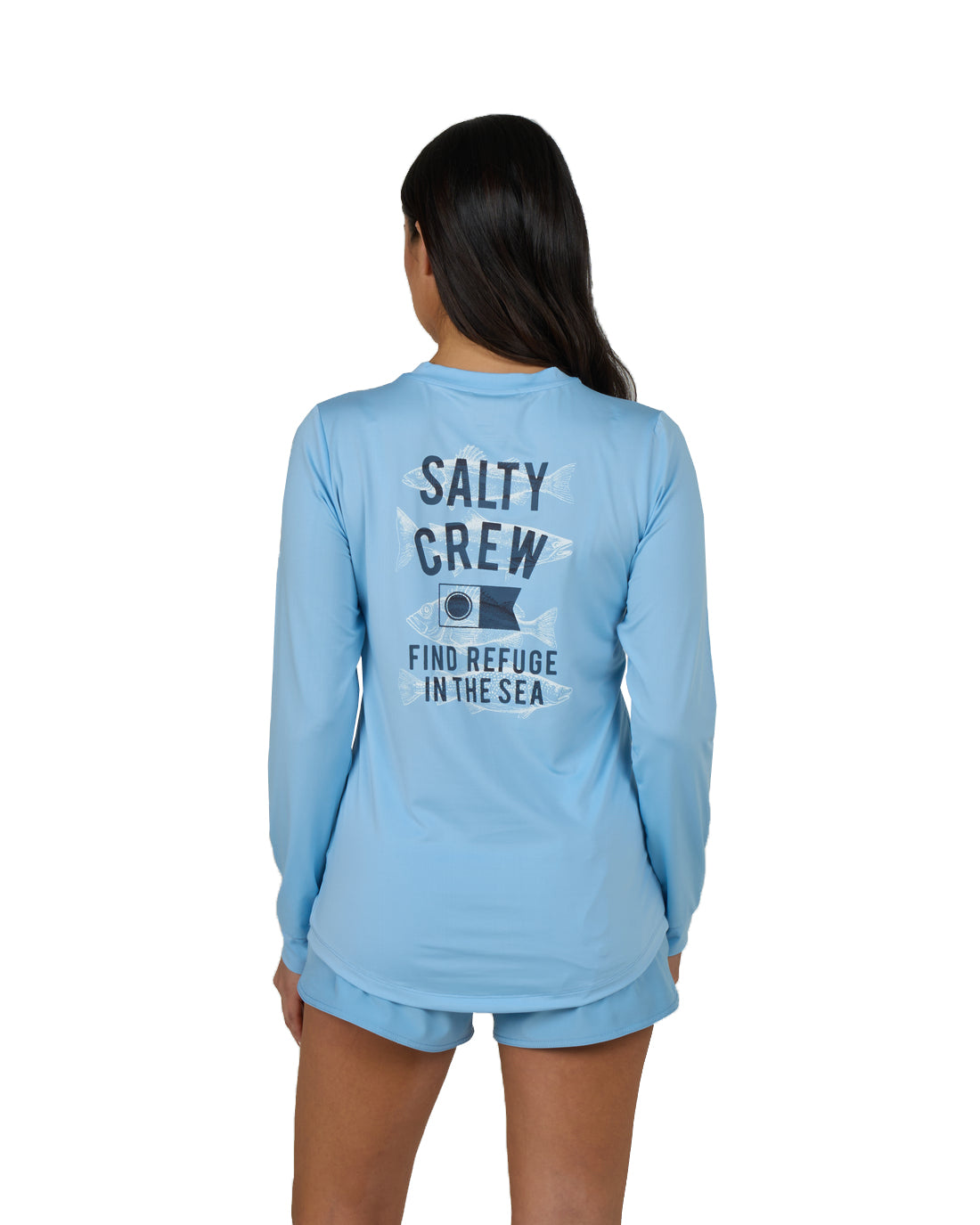 SALTY CREW FISH FINDER SUN SHIRT SKY BLUE S