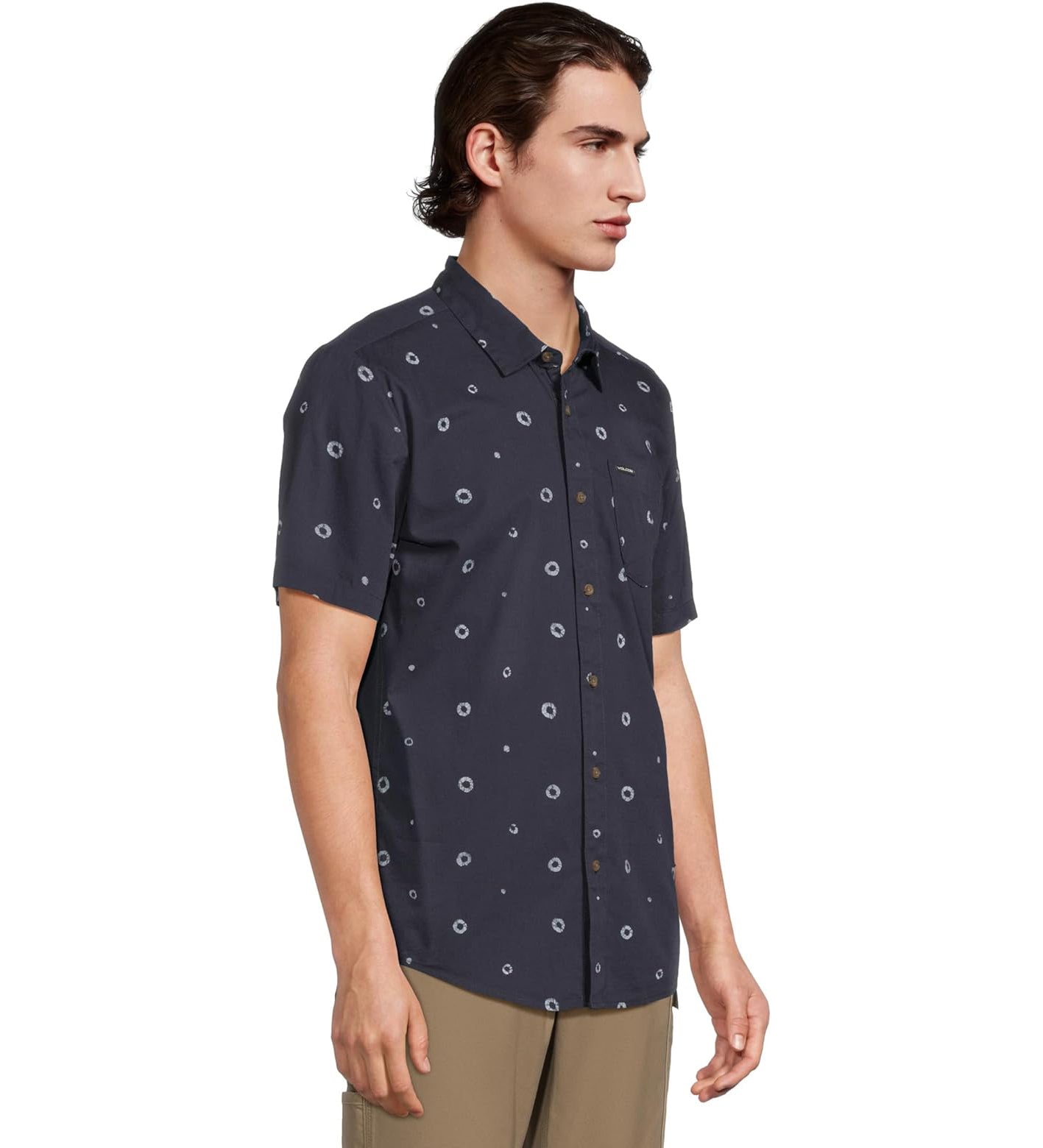 VOLCOM SCALER STONE WOVEN SS DNV-DARK NAVY L