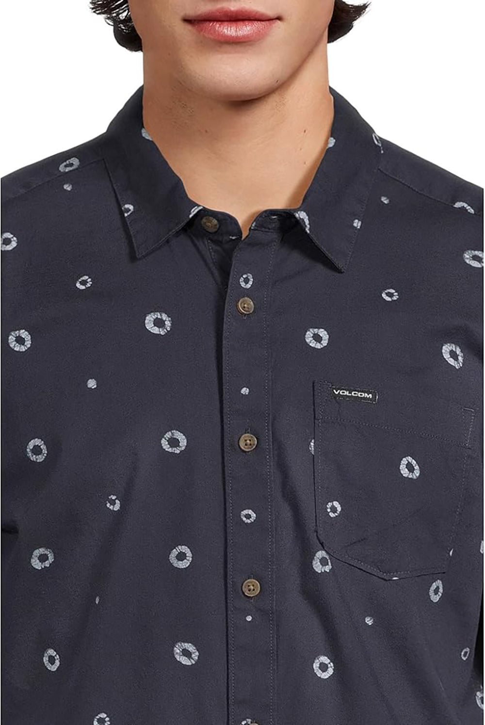 VOLCOM SCALER STONE WOVEN SS DNV-DARK NAVY L