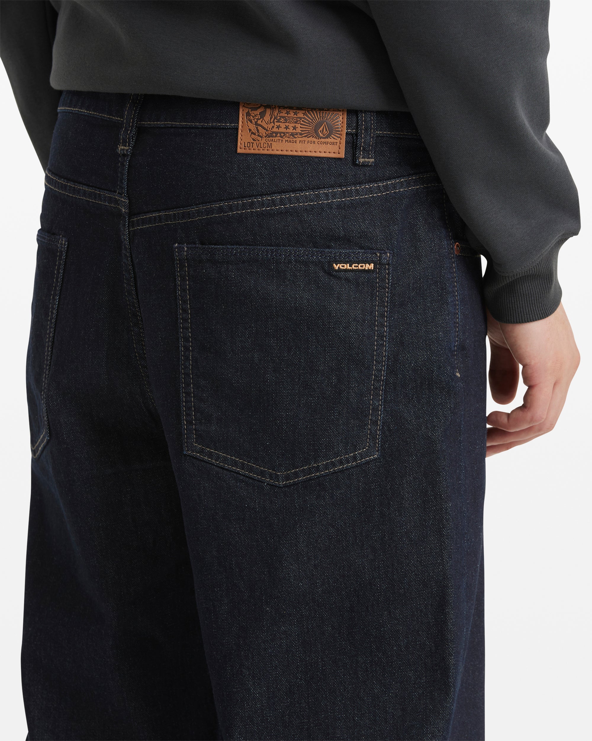 VOLCOM FIVEDOWN DENIM DKR7-DARK RINSE 36