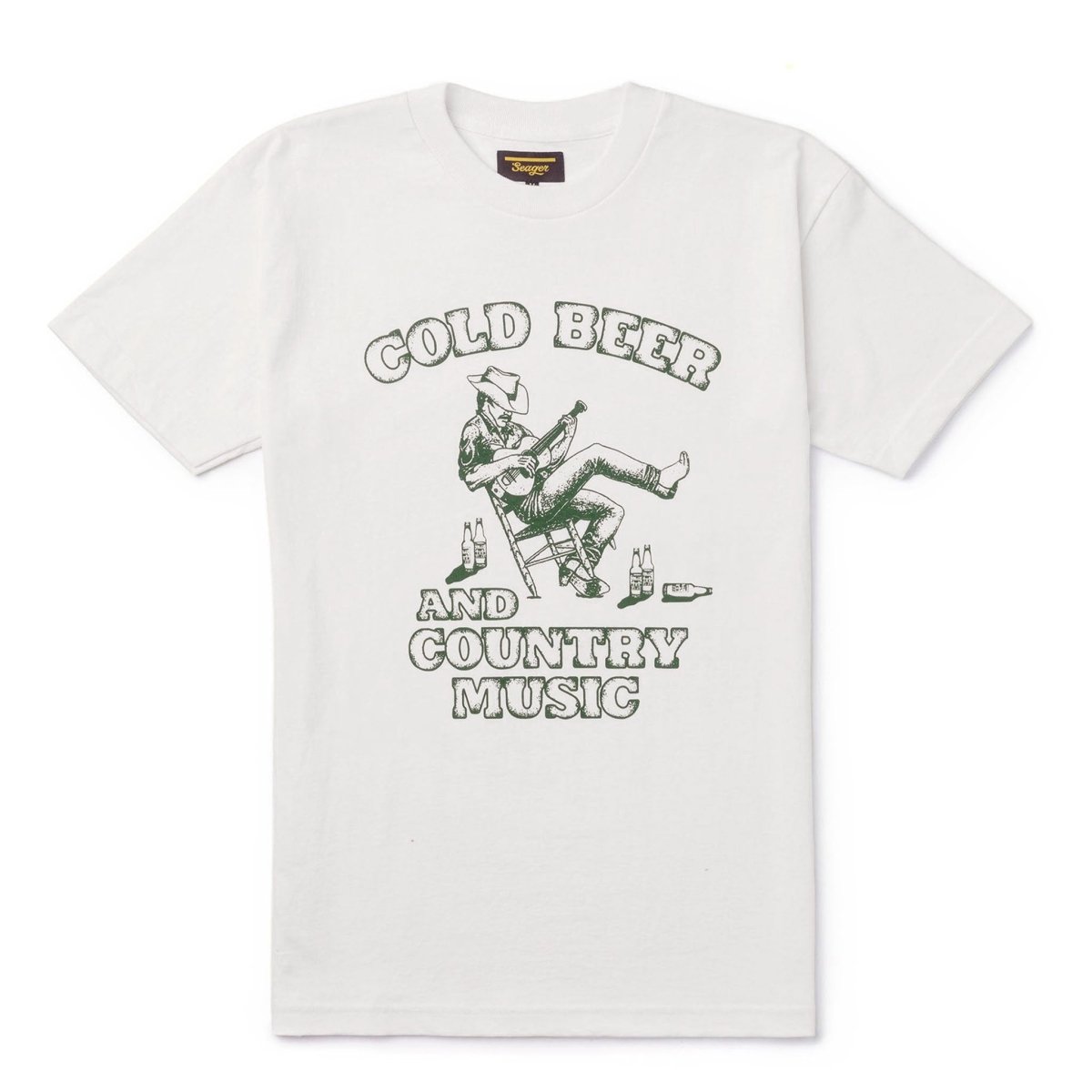 Seager Country Music Tee Vintage White S