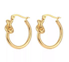 Salty Cali Knot Hoops-Salty Babes GOLD
