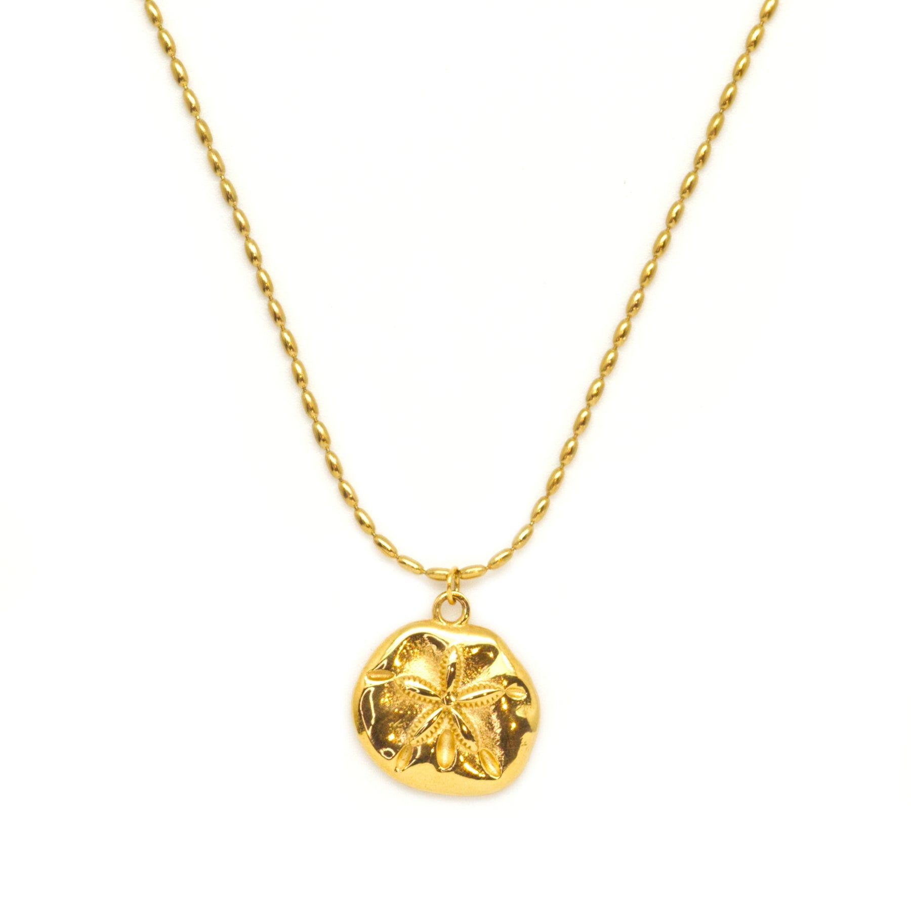 Salty Cali Sand Dollar Necklace GOLD