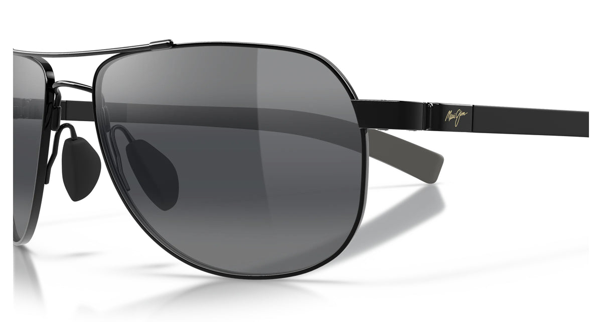 Maui Jim Guardrails Sunglasses GlossBlack Gray MauiBrilliant