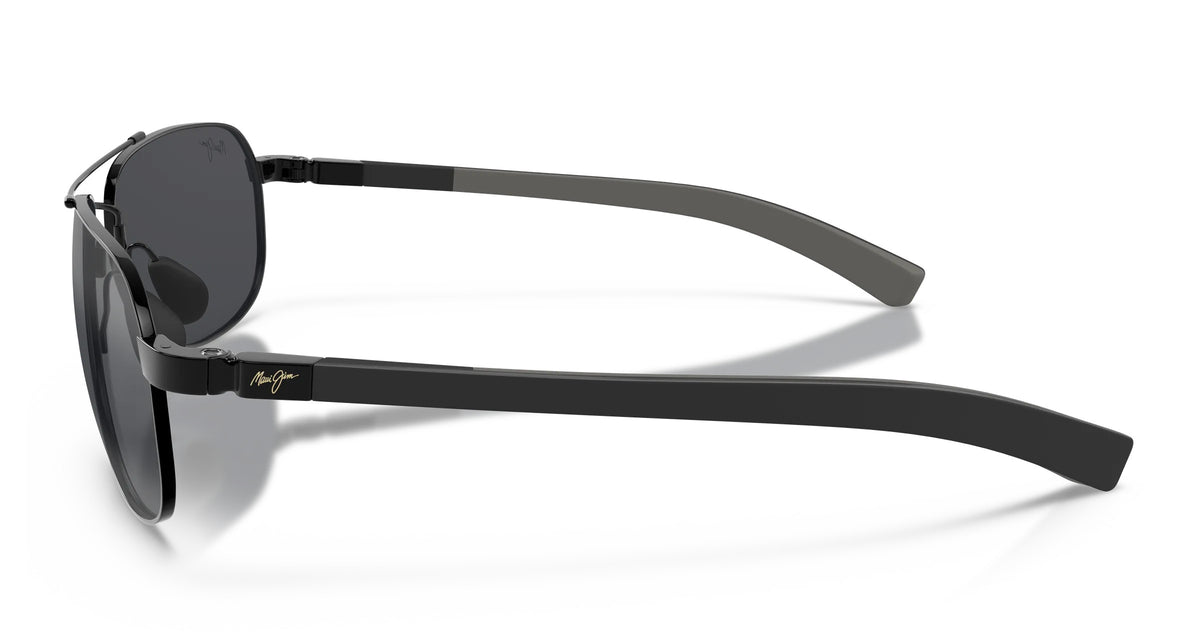 Maui Jim Guardrails Sunglasses GlossBlack Gray MauiBrilliant