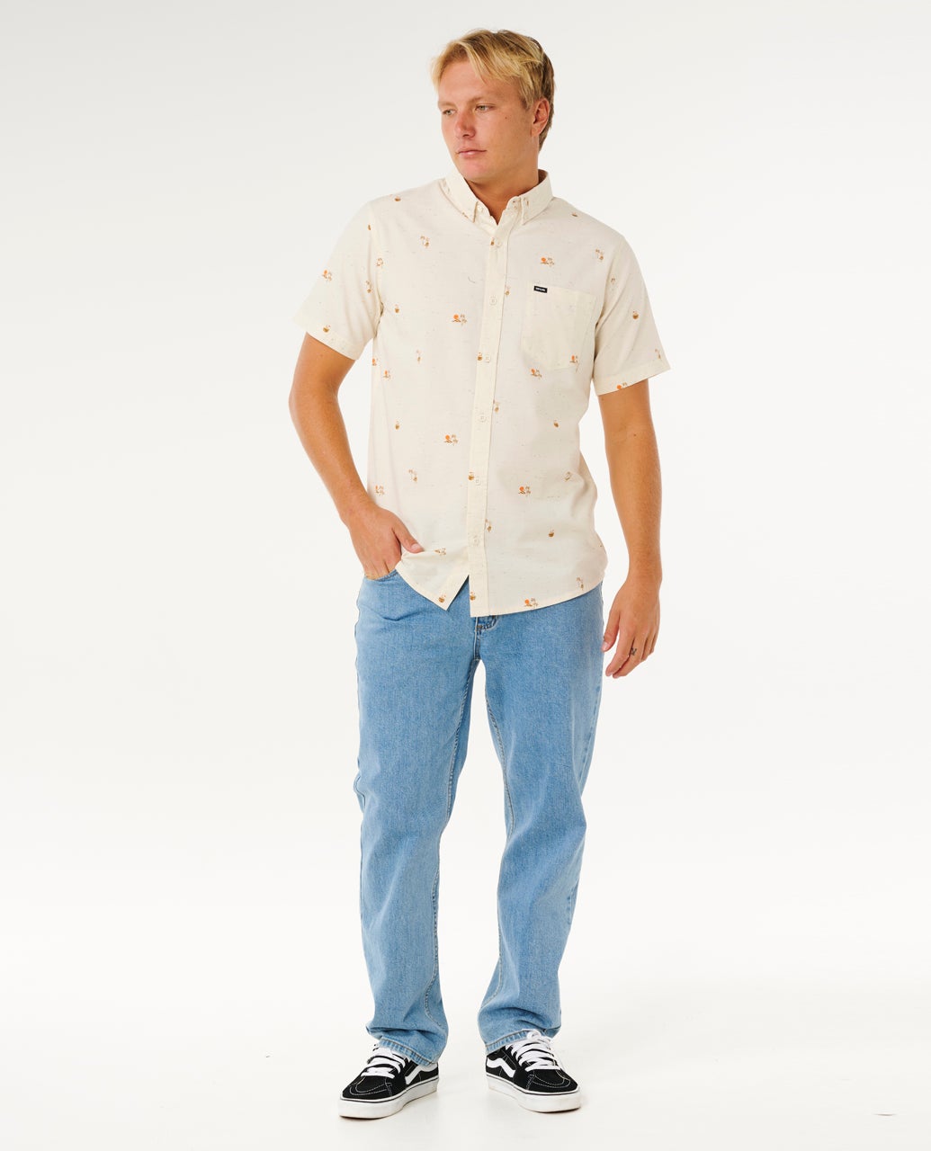 RIP CURL SKELLY BREACH S/S SHIRT 0003 - Off White M