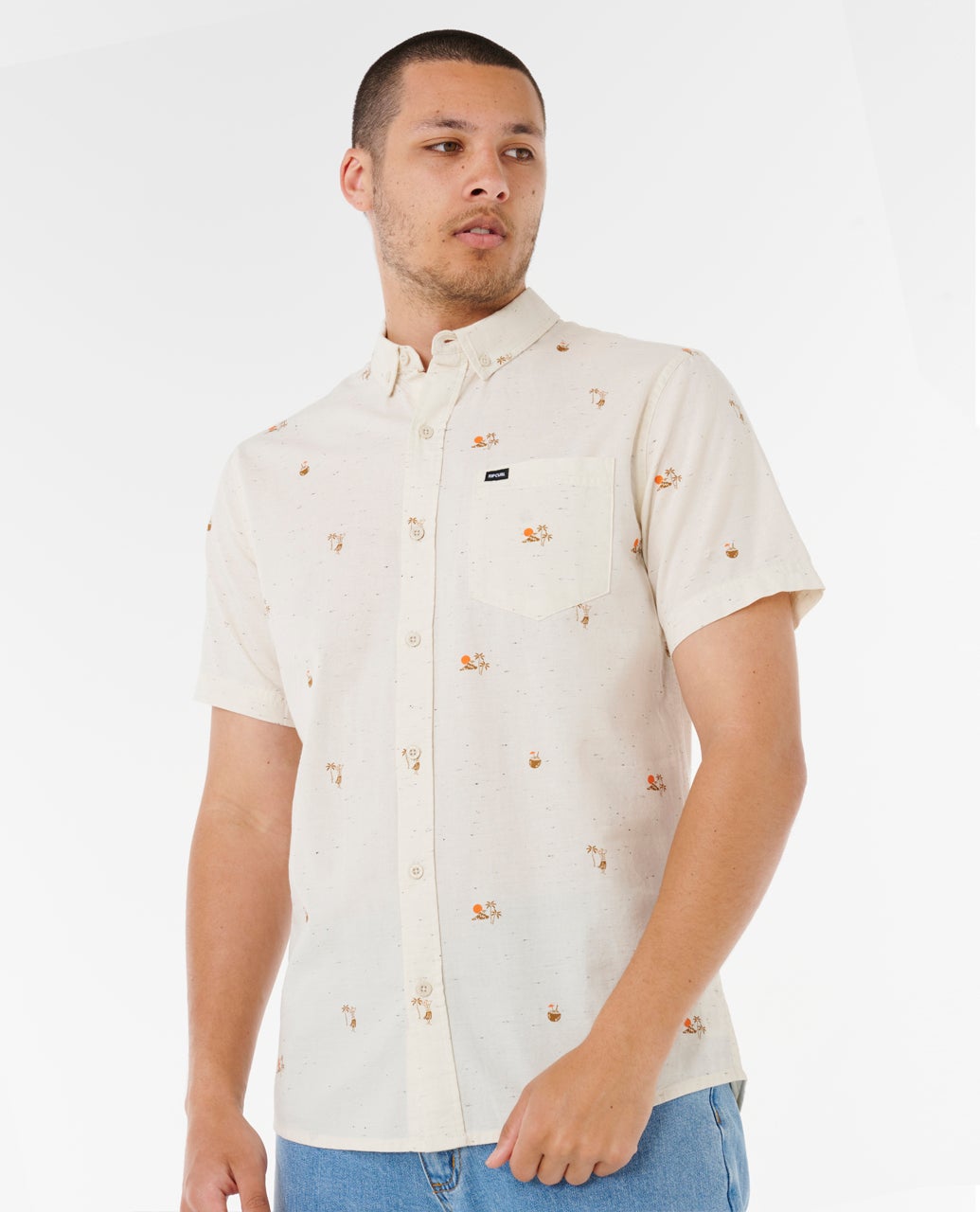RIP CURL SKELLY BREACH S/S SHIRT 0003 - Off White 2XL