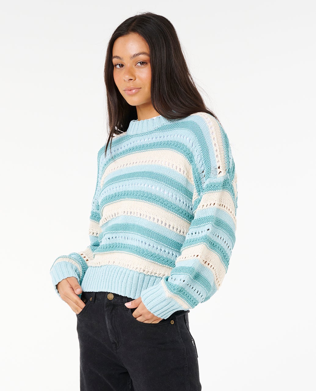 RIP CURL NEON ISLES COTTON STRIPE KNIT 2400 M