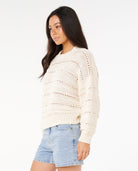 RIP CURL NEON ISLES COTTON STRIPE KNIT 3021 M