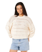 RIP CURL NEON ISLES COTTON STRIPE KNIT 3021 L
