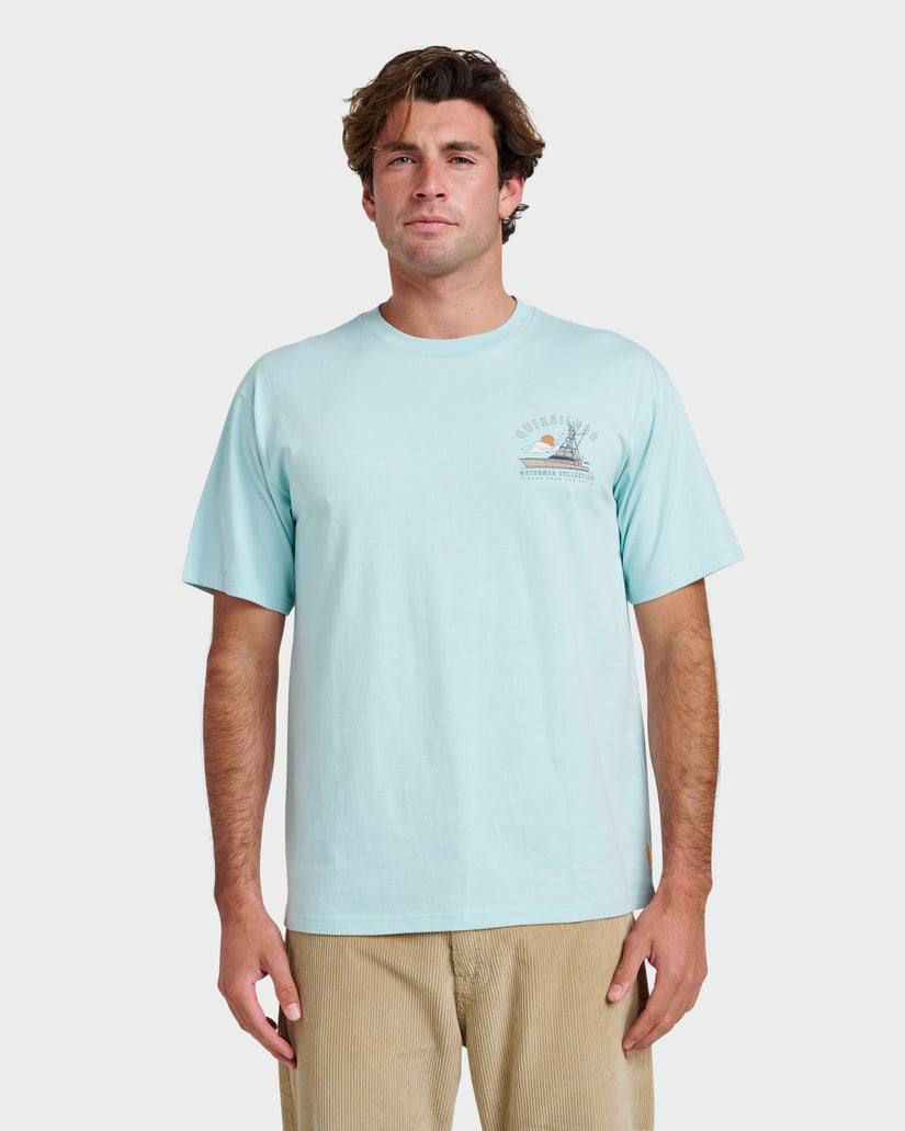 Quiksilver Waterman The Rig Classic T-shirt BFW0-STERLING BLUE XL
