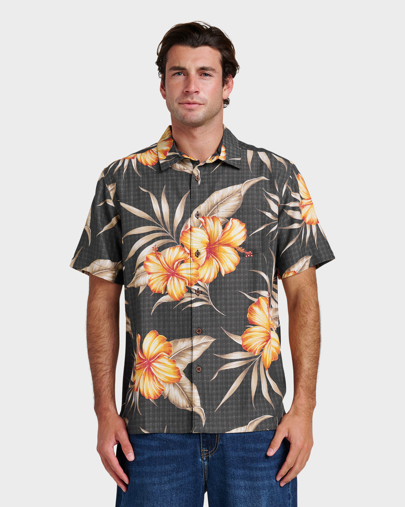 Quiksilver Waterman Tropical Dream Shirt BLACK M