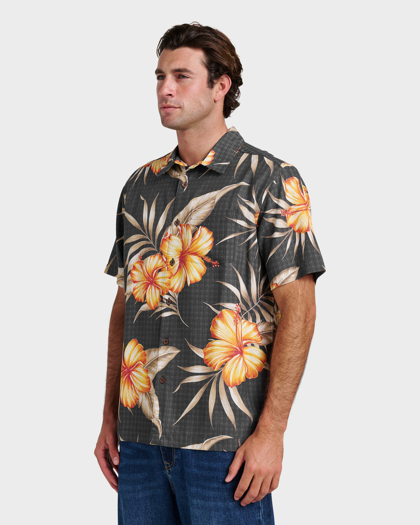 Quiksilver Waterman Tropical Dream Shirt BLACK L