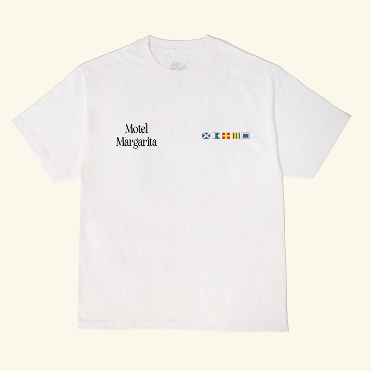 Motel Margarita Sail Away SS Tee White-Delray L