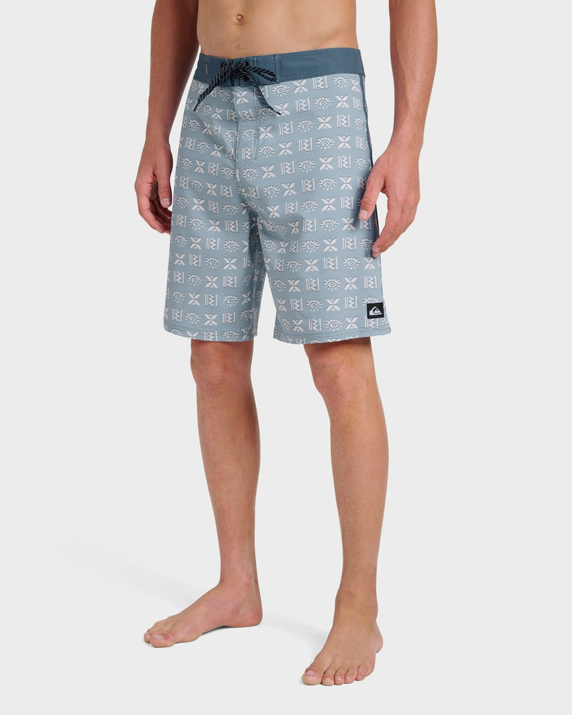 Quiksilver Surfsilk Etched 19" Boardshorts BHL0-ASHLEY BLUE 38
