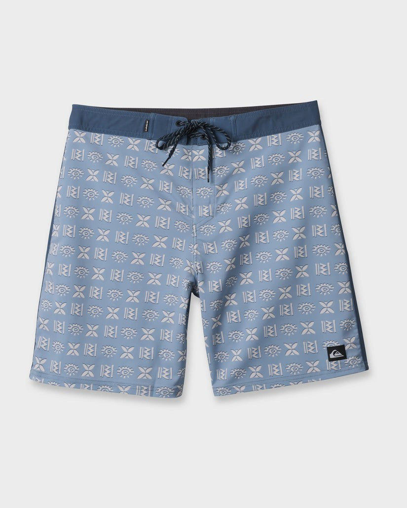 Quiksilver Surfsilk Etched 19" Boardshorts BHL0-ASHLEY BLUE 34