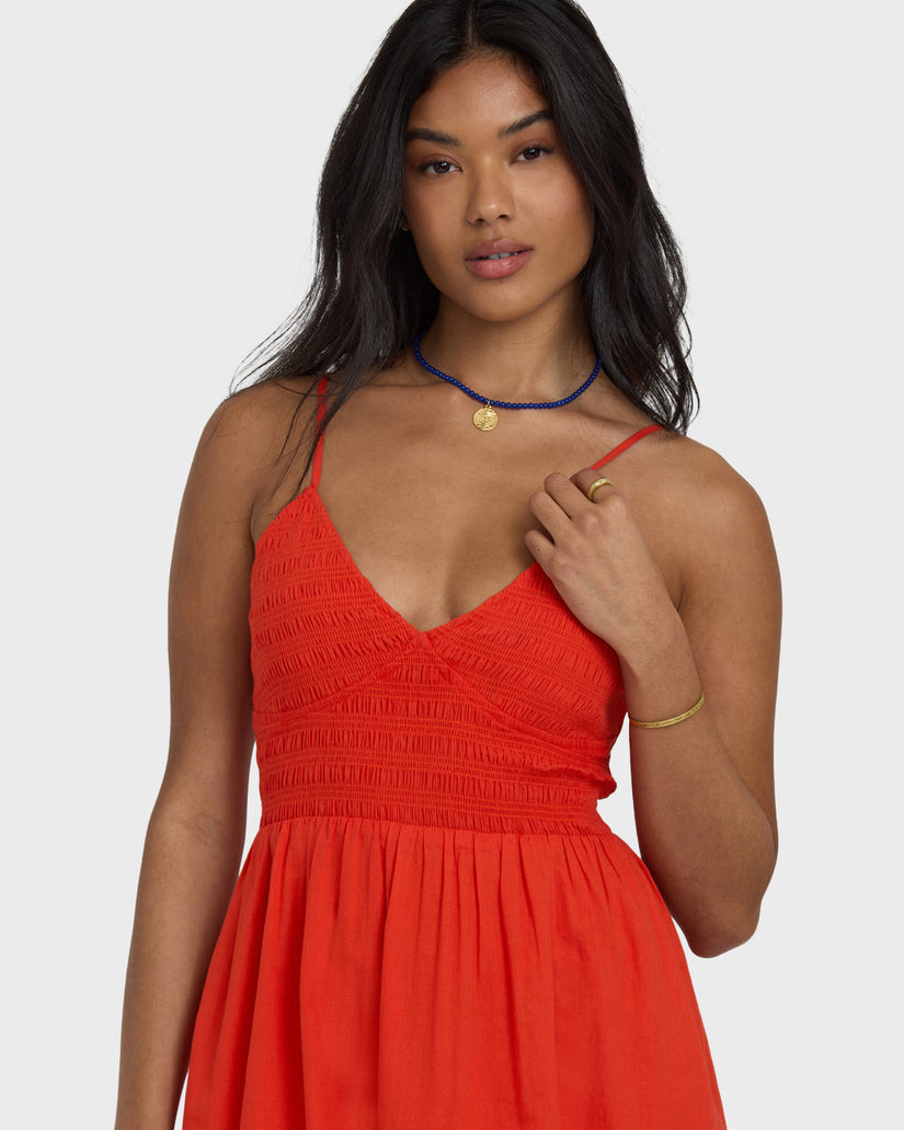 BILLABONG SUCH A TRIP DRESS RPZ0-RED ALOHA XS