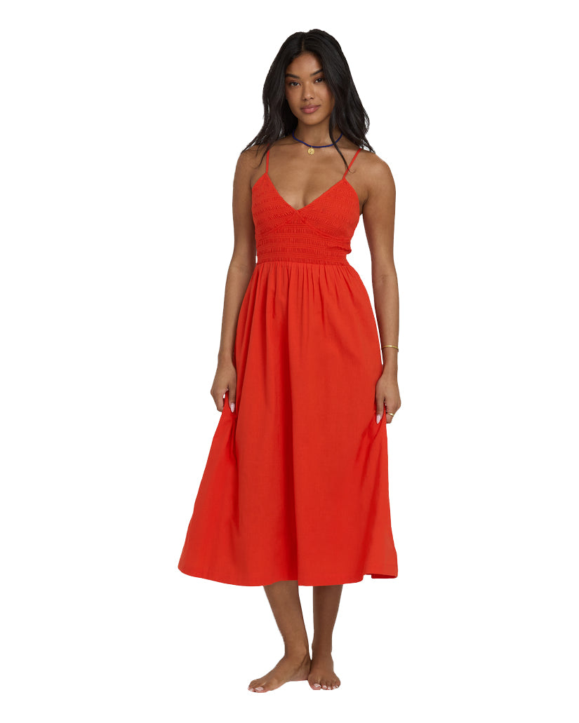 BILLABONG SUCH A TRIP DRESS RPZ0-RED ALOHA XS