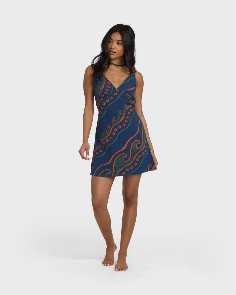 Billabong Morning Swell Mini Dress CSB-CRISP BLUE XS