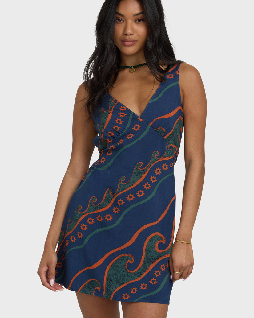Billabong Morning Swell Mini Dress CSB-CRISP BLUE XS