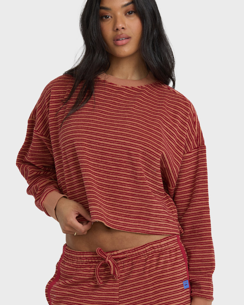 BILLABONG WAVES FOR DAYS TERRY CREW RSB-RINSE BLUE S