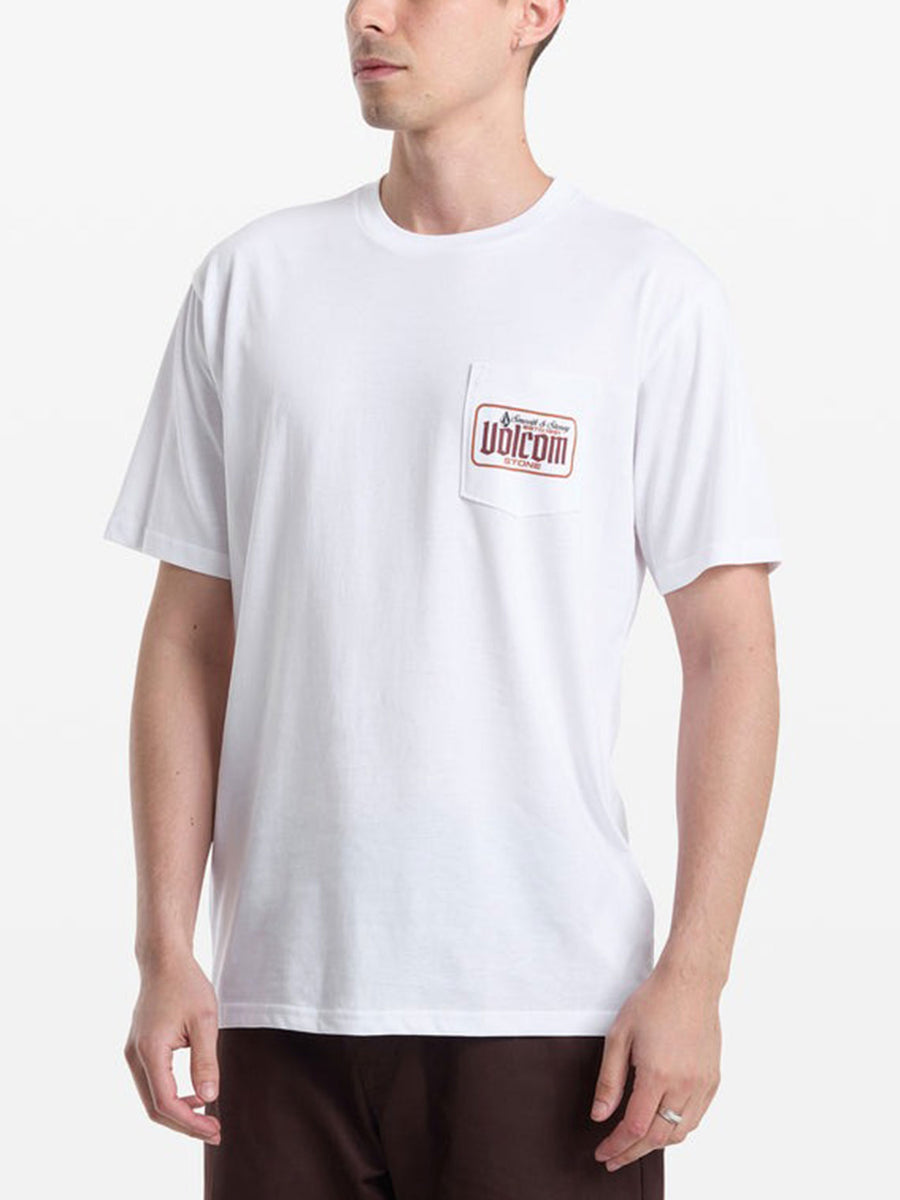 VOLCOM SINGLE BARREL POCKET SST WHT-WHITE S