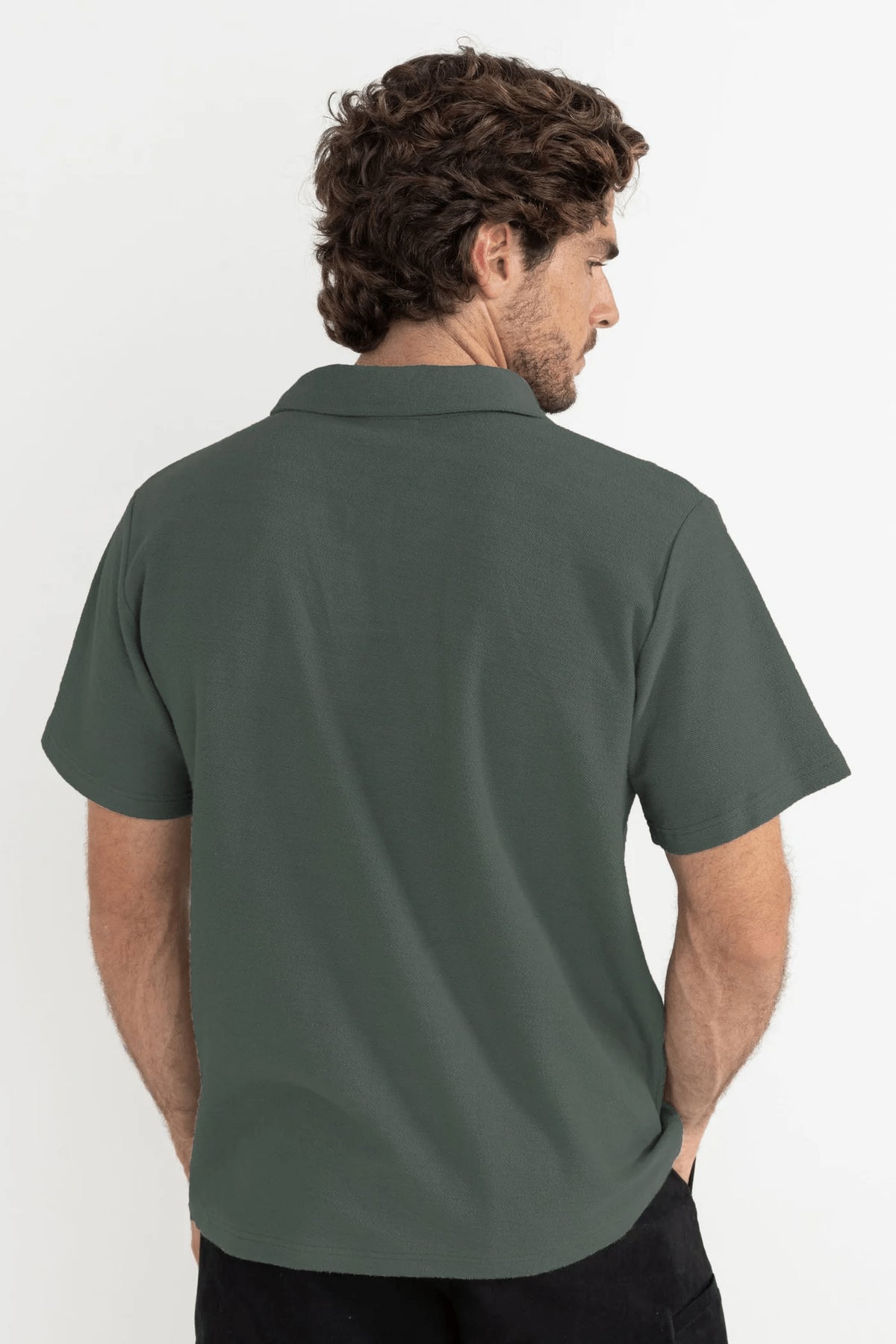 RHYTHM VINTAGE TERRY POLO SLV-SILVER PIINE 2M