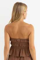 RHYTHM NADIA STRAPLESS TOP CHO-CHOCOLATE 2S