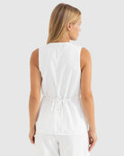 RHYTHM NIKO LONG VEST WHT-WHITE 2S