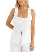 RHYTHM NIKO LONG VEST WHT-WHITE 2S
