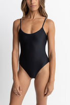 Rhythm Classic Minimal One Piece Swimsuit BLK-Black 2S
