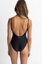 Rhythm Classic Minimal One Piece Swimsuit BLK-Black 2S