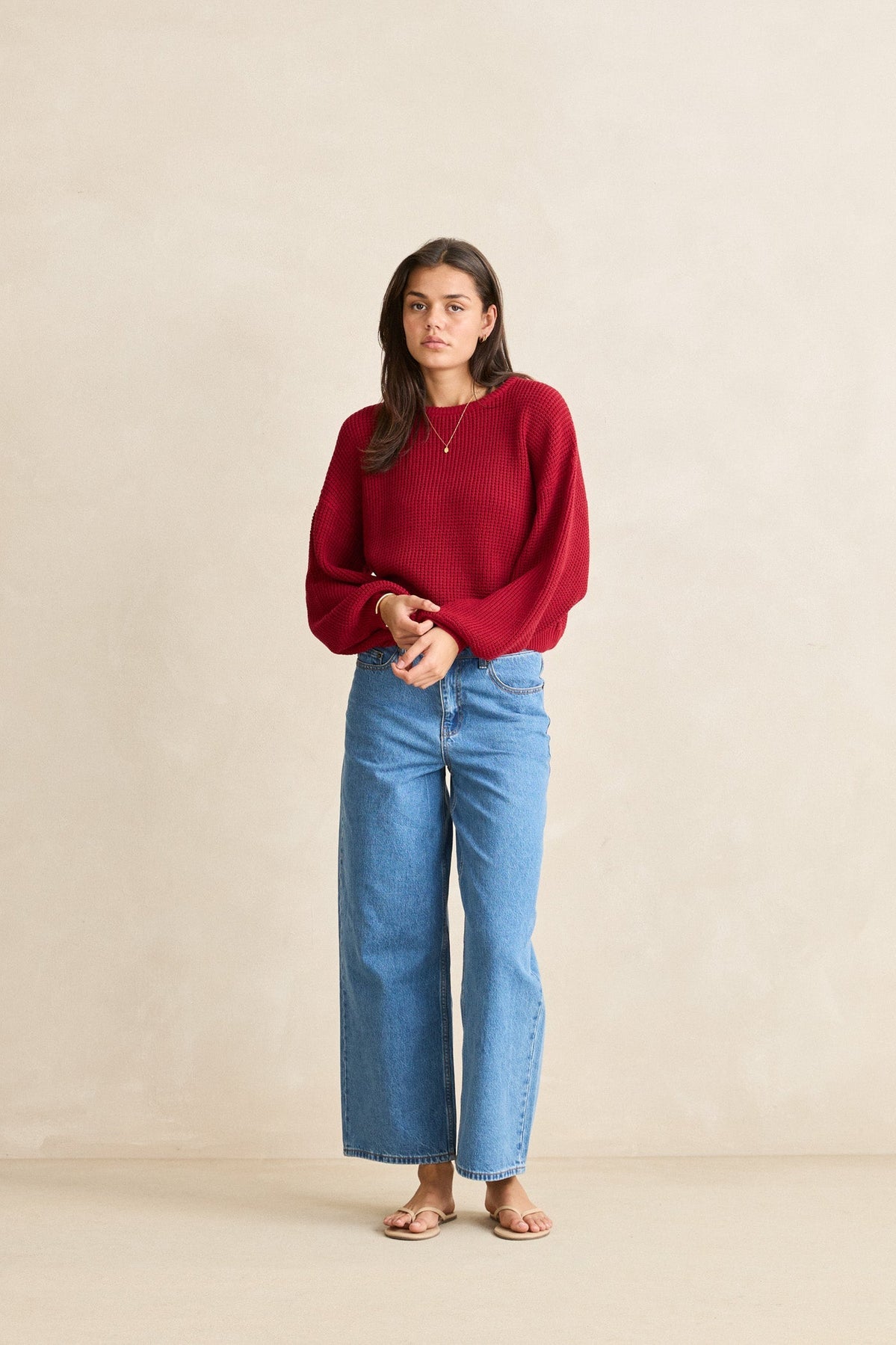 Rhythm Classic Knit Jumper SAN-SANGRIA 4L