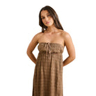 RHYTHM SANDY COVE MAXI DRESS BRO-BROWN 3M