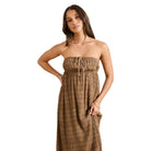 RHYTHM SANDY COVE MAXI DRESS BRO-BROWN 1XS