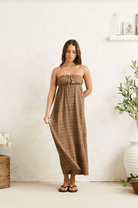 RHYTHM SANDY COVE MAXI DRESS BRO-BROWN 3M