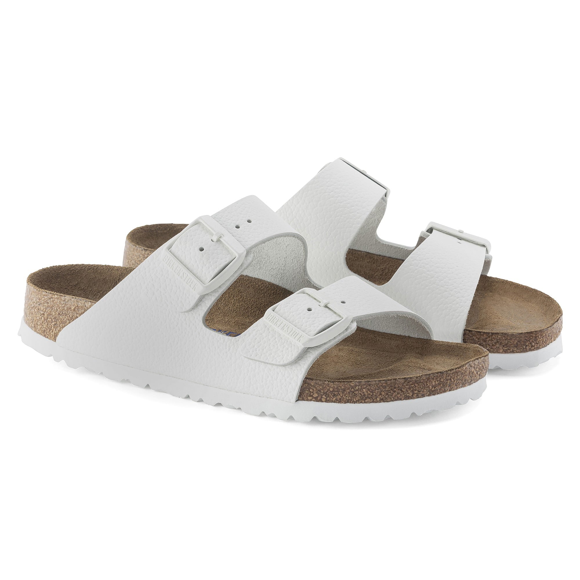 Birkenstock Arizona Soft Footbed Womens Sandal Leather-White 10