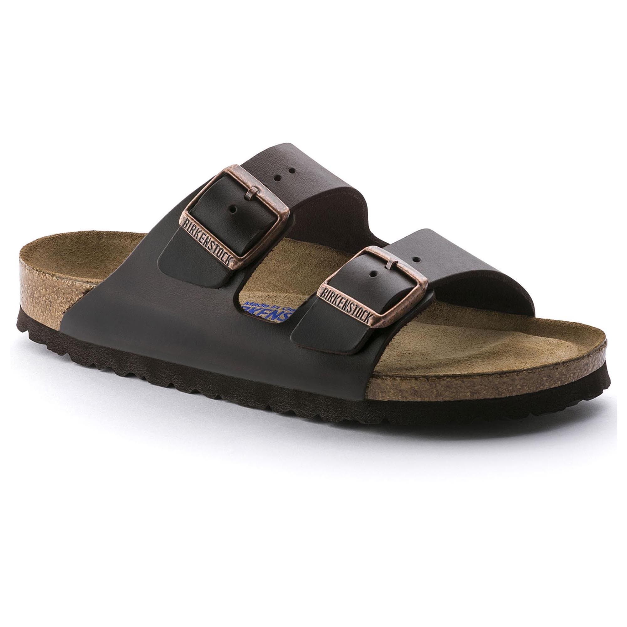 Birkenstock Arizona Soft Footbed Mens Sandal Leather-Amalfi Brown 13