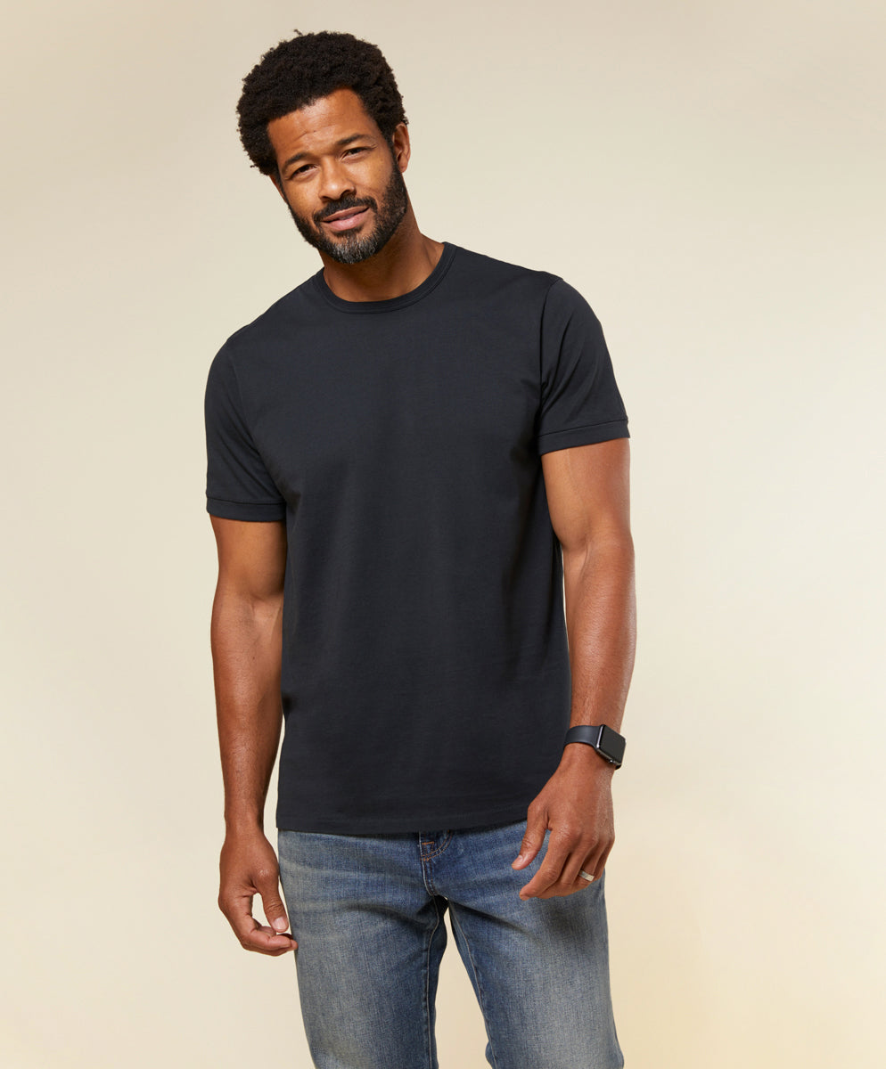 Outerknown Sojourn Tee BBK-Bright Black M