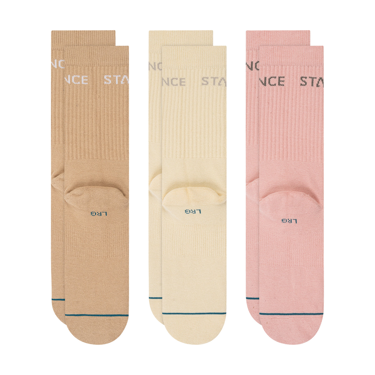 STANCE ORIGIN 3 PACK CREW CRM-CREAM L