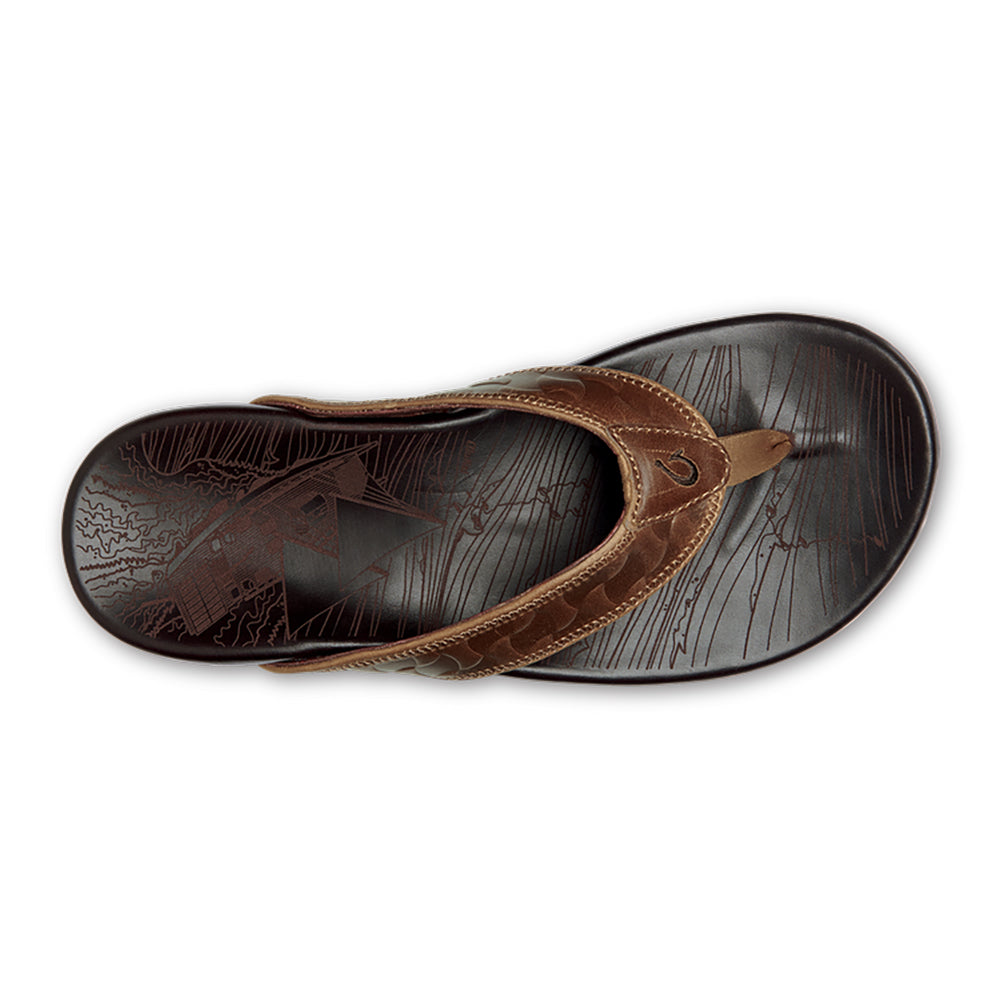Olukai Hikianalia Mens Sandal 4834-Dark Java-Tan 10