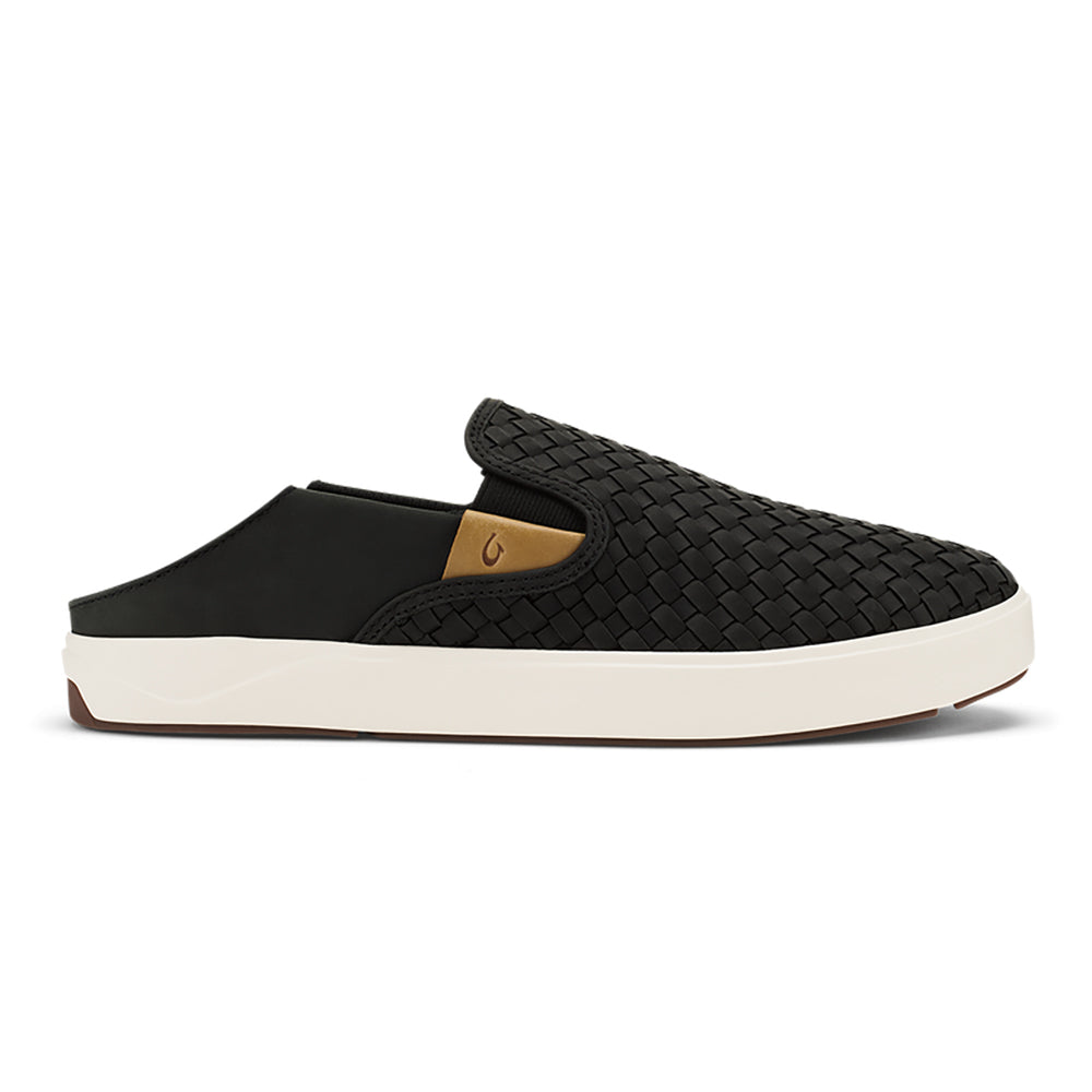Olukai Lae ahi Lauhala Mens Shoe 4040-Black-Black 11