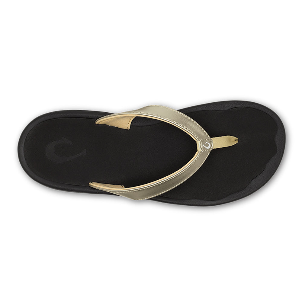 Olukai Ohana Lahi Womens Sandal GL40-Gold-Black 7