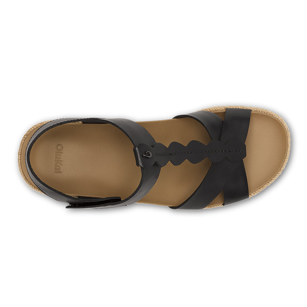 Olukai Ihi Womens Sandal 40WV-Black-Warm Sand 7