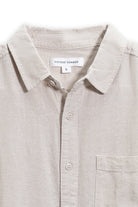 Vintage Summer LInen SS Botton Down Shirt Sand L