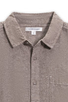 Vintage Summer LInen SS Botton Down Shirt Brown L