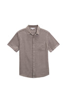 Vintage Summer LInen SS Botton Down Shirt Brown M